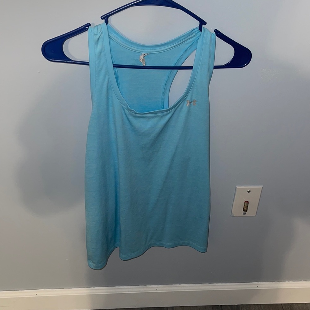 Blue under armor tank